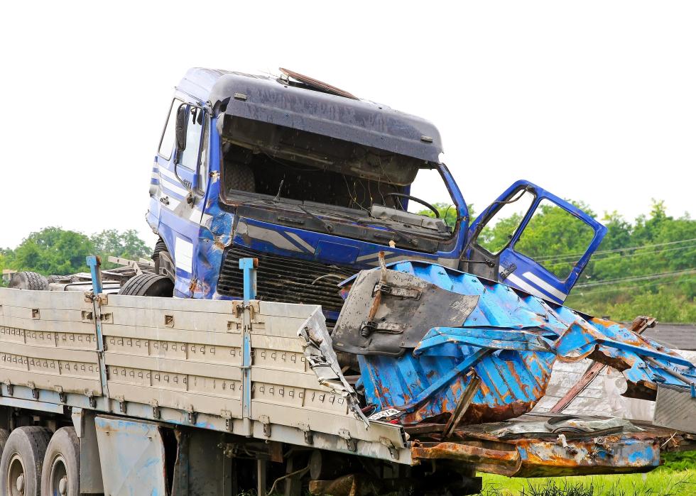 Fatal traffic accident with truck and trailer