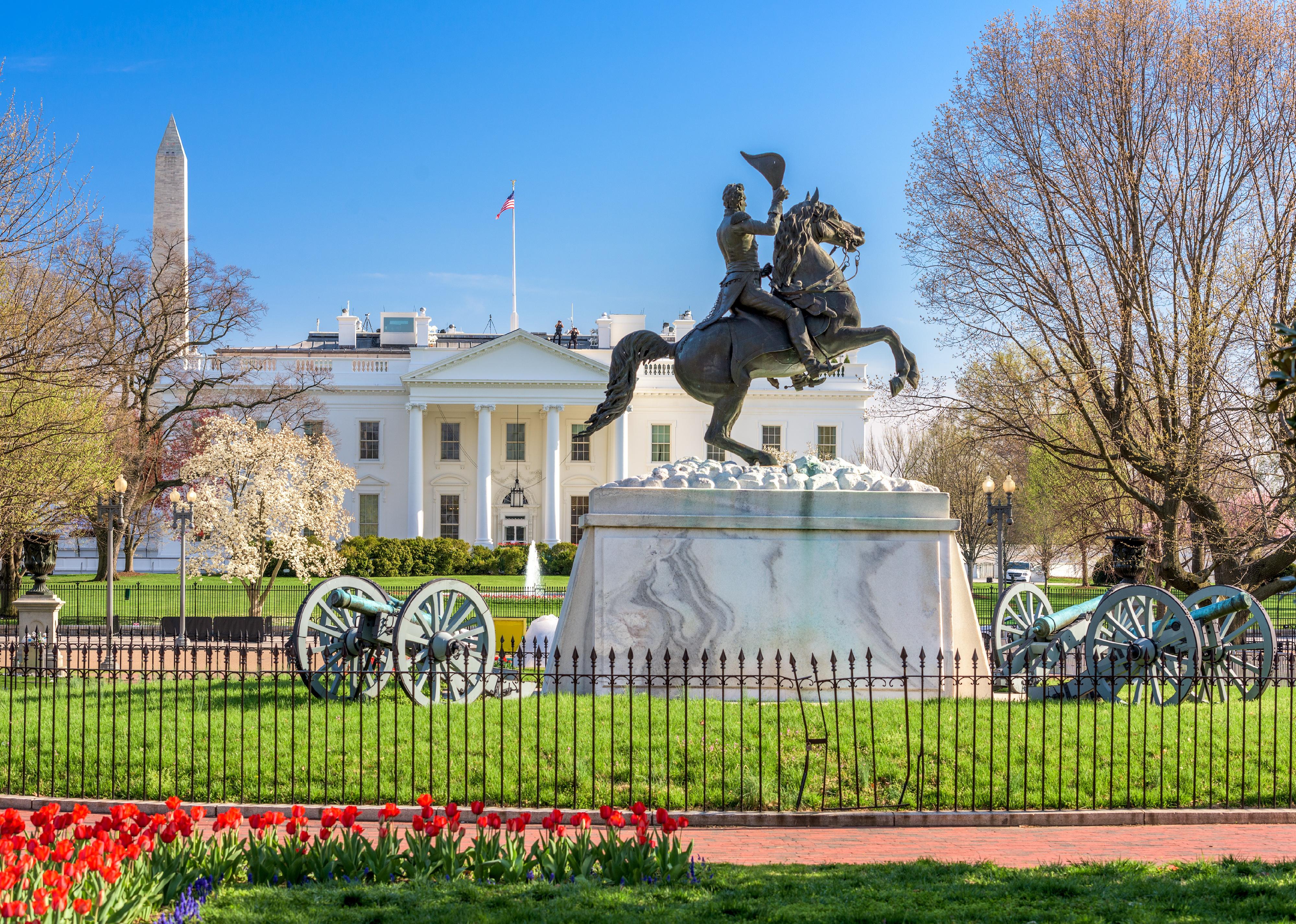 Washington D.C. at the White House and Lafayette Square.