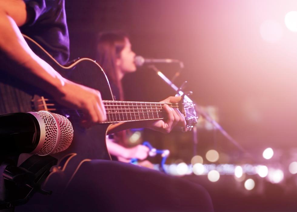 Guitarist on stage