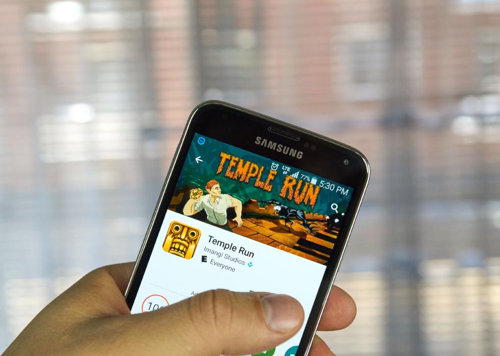 Temple Run game on android device.