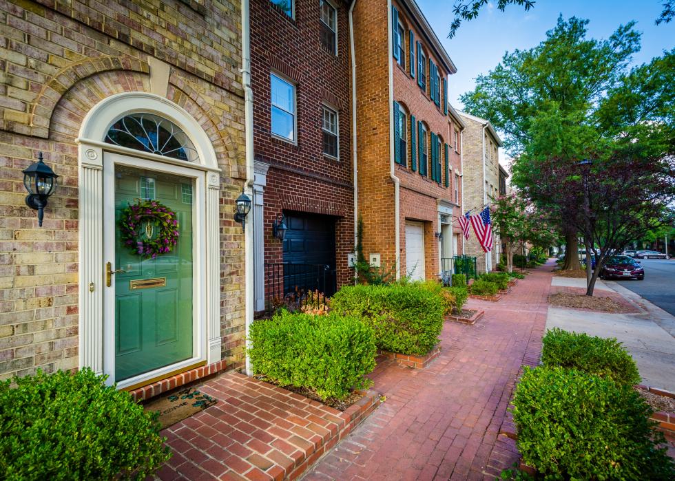 Row of houses in the Old Town area of Alexandria.