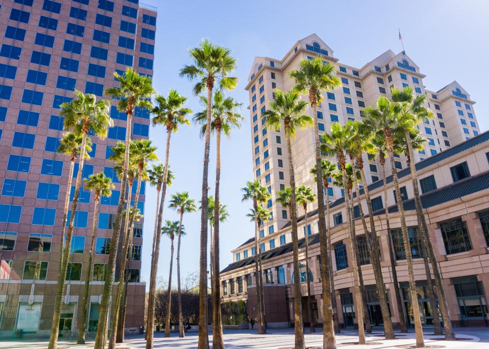 Urban landscape in downtown San Jose