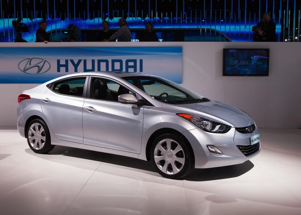 The Hyundai Blue Link Elantra on display at the 2011 North American International Auto Show.