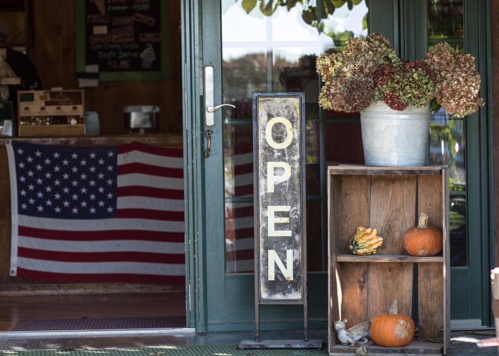 A small business with a welcoming open sign