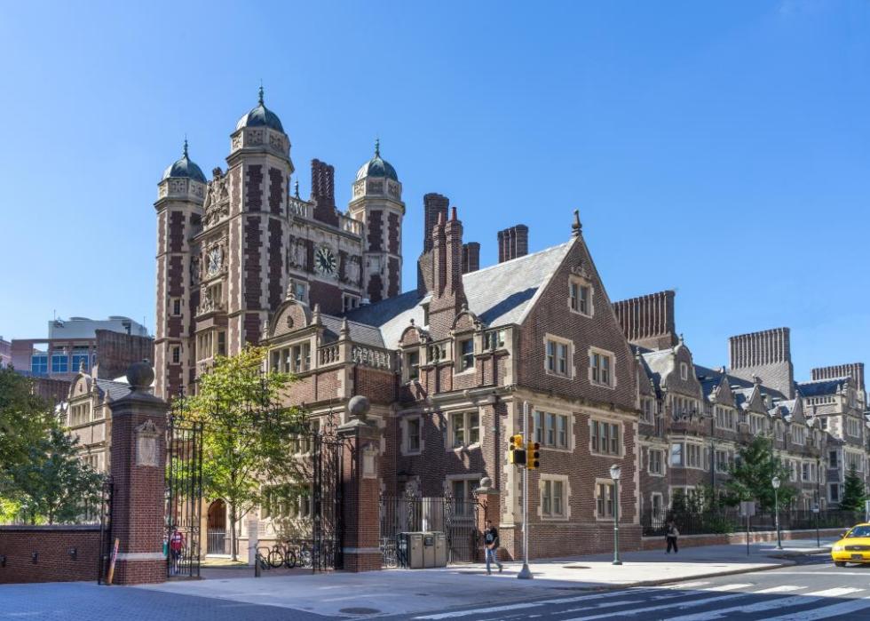 View of University of Pennsylvania buildings from Spruce Street.