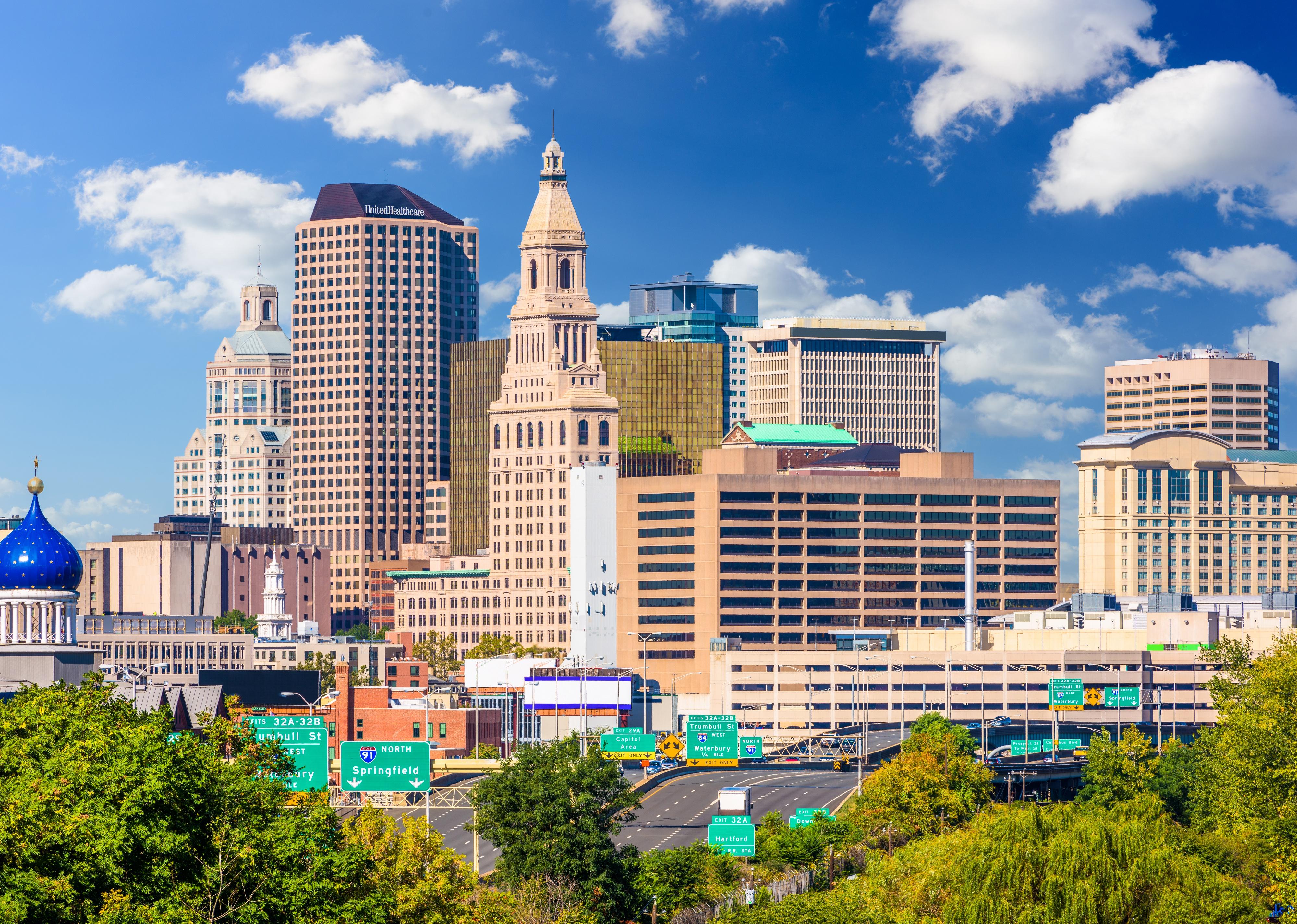Downtown Hartford skyline.
