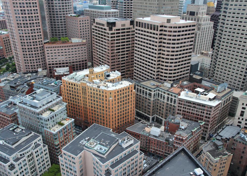 Downtown Boston office buildings.