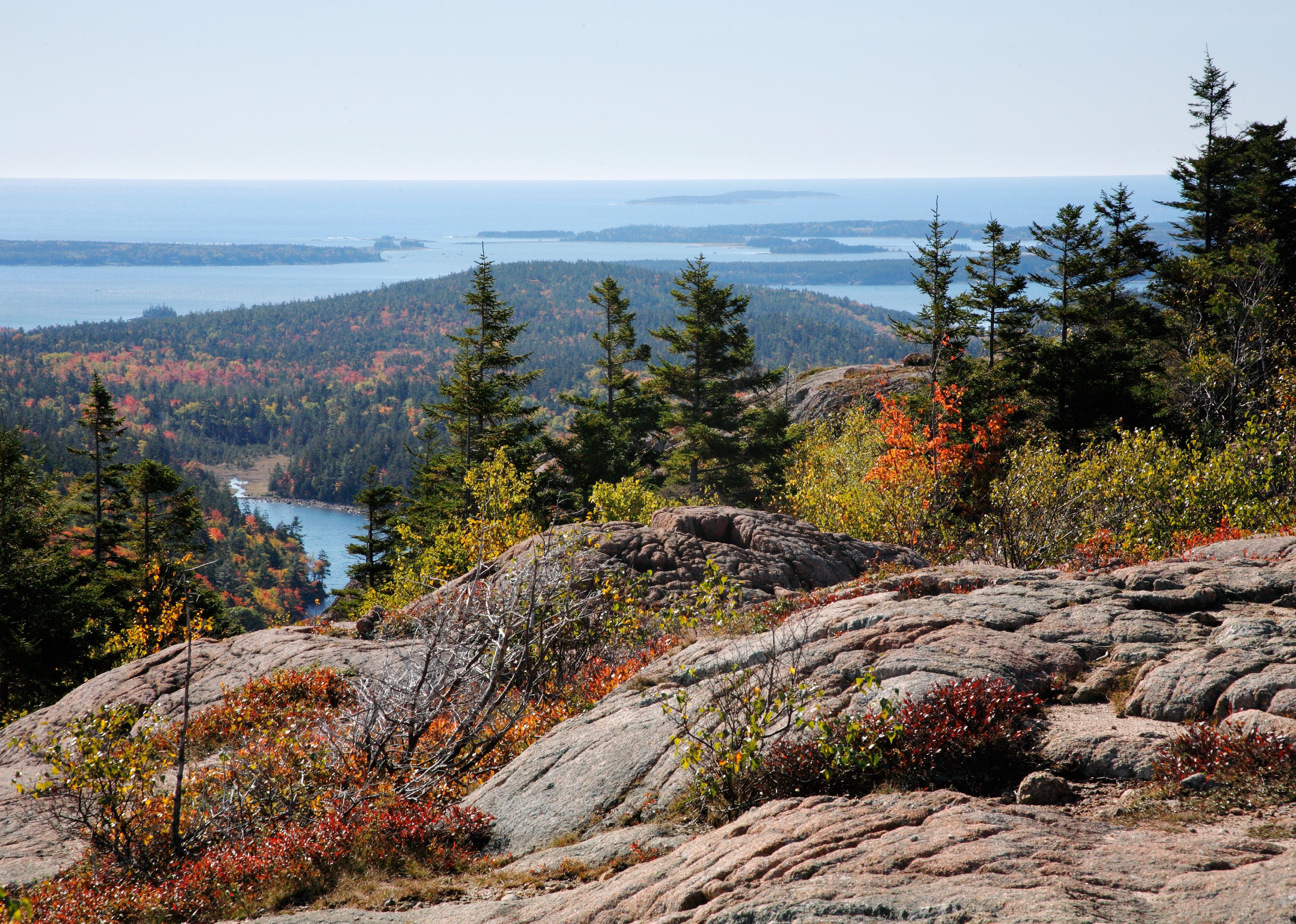 The Atlantic Ocean Seen from Cadillac Mountain, Acadia National Park.