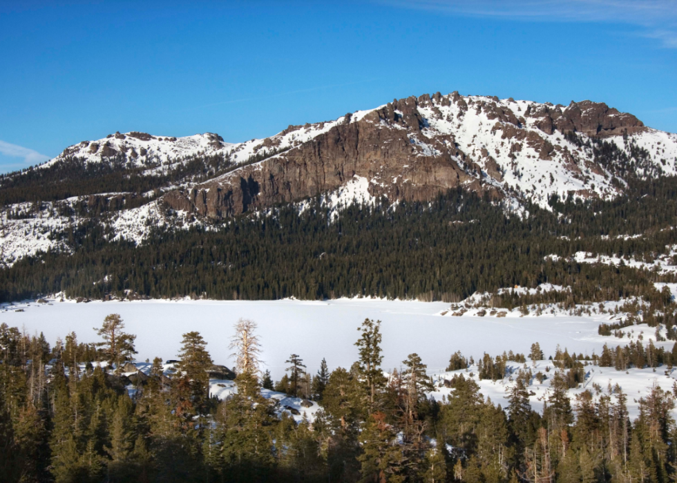 Mountain landscape with snow.