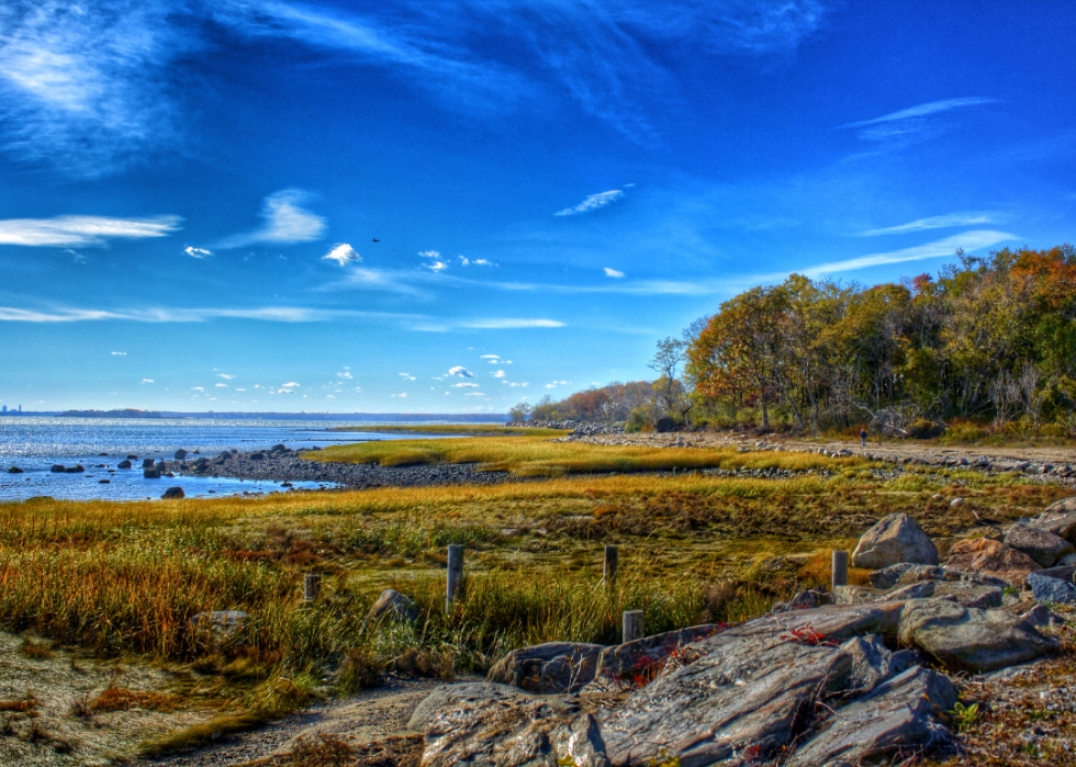 Rocky Connecticut coastline.