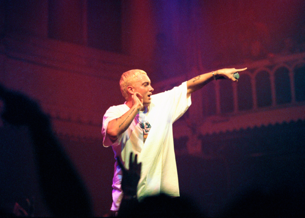 Eminem performing.
