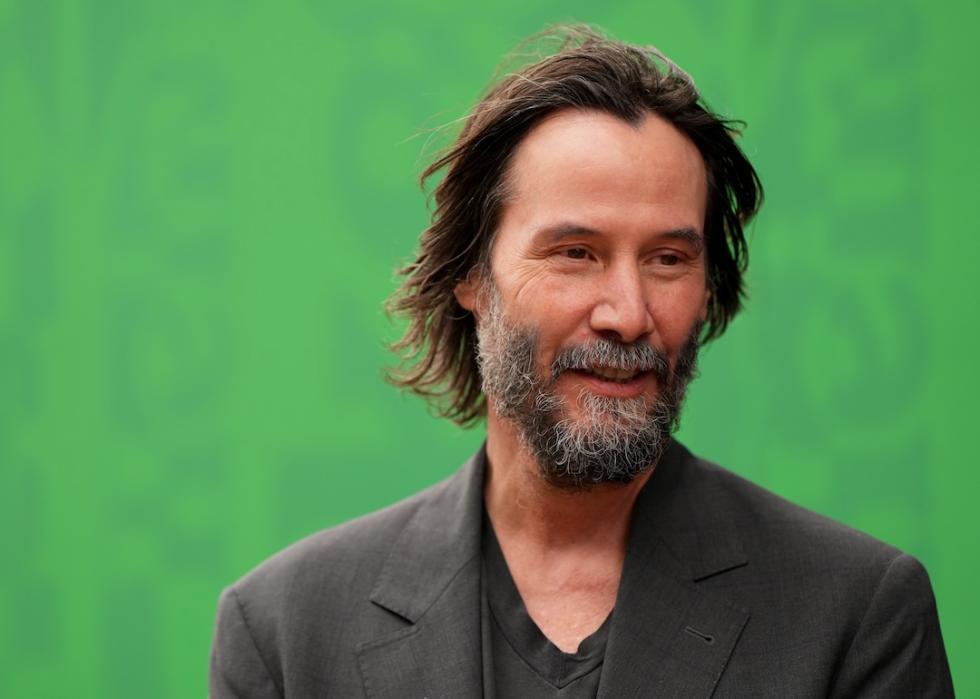 Keanu Reeves in the paddock before qualifying for the F1 Grand Prix of Great Britain at Silverstone Circuit in Northampton, England, on July 5, 2025