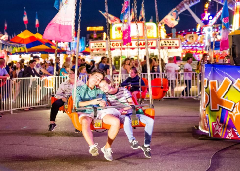 Happy people at the State Fair.