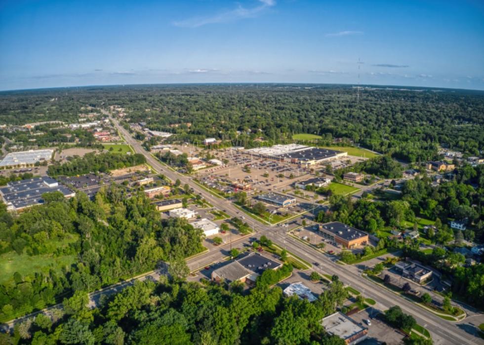 An aerial view of Okemos.