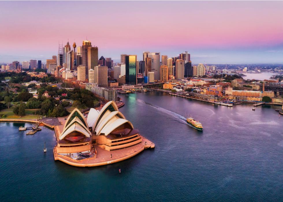 Colorful sunrise over Sydney, Australia