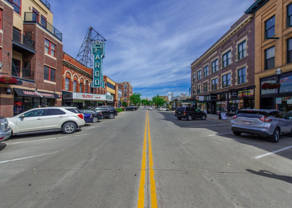 A road in Fargo, North Dakota