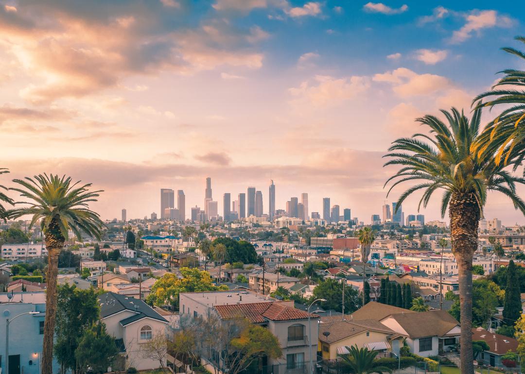 The downtown Los Angeles skyline.