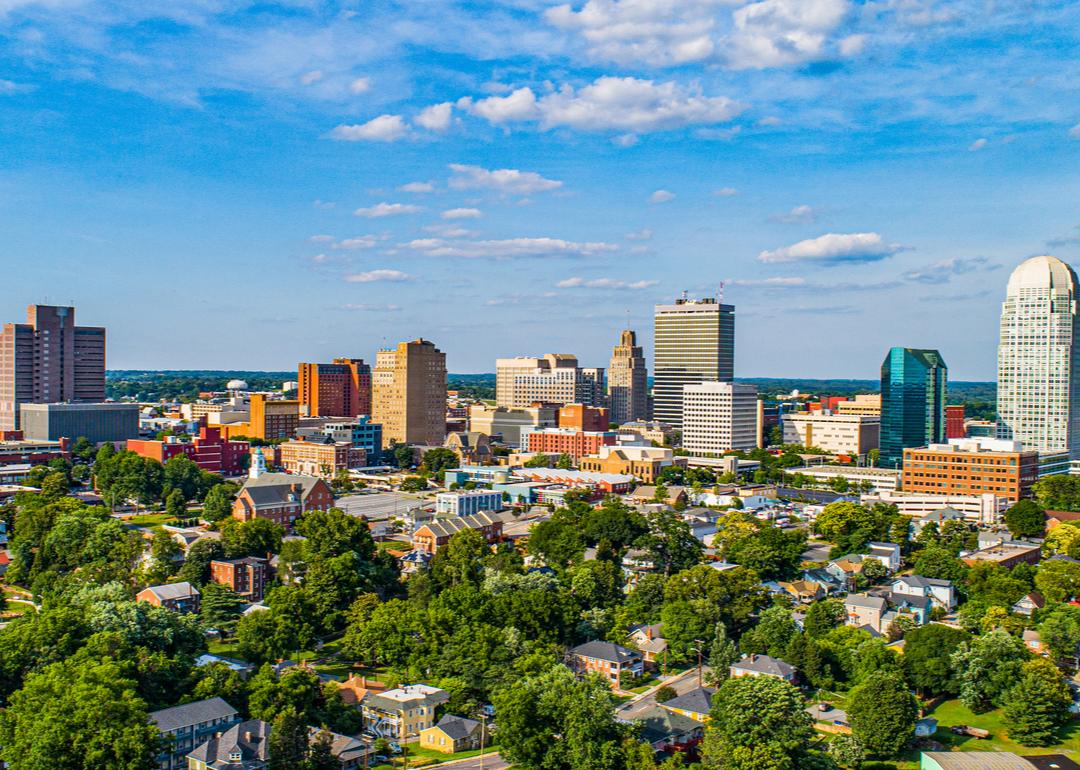 The skyline of Winston-Salem, North Carolina.