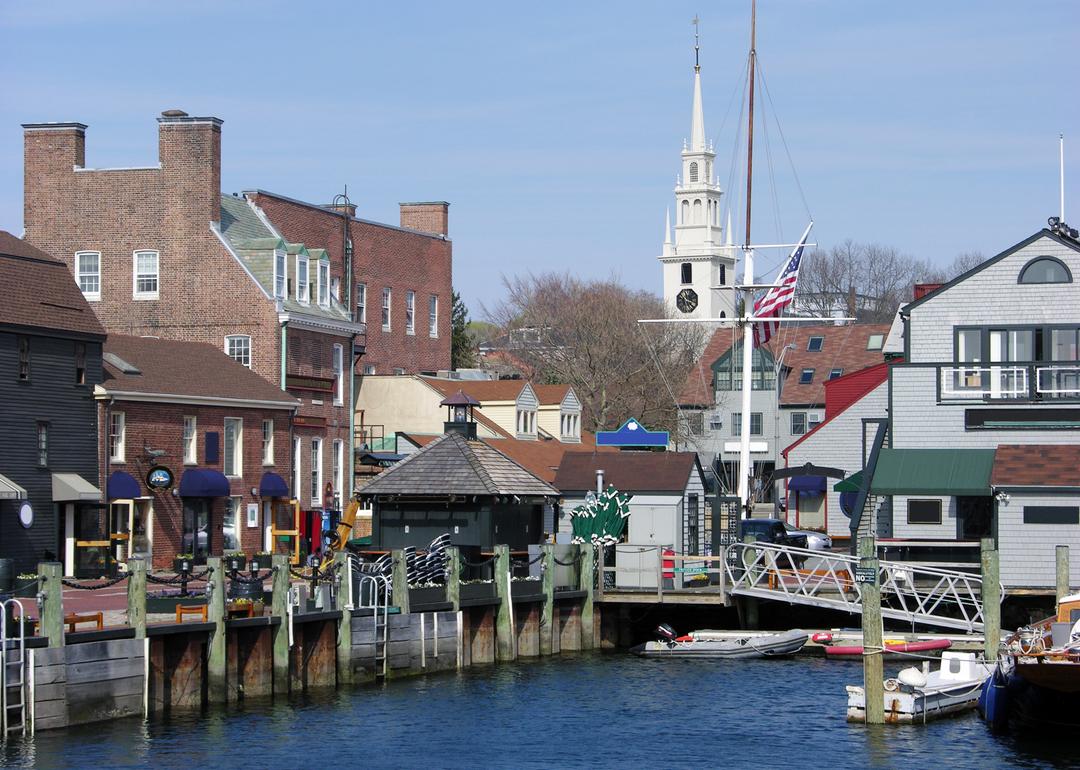 Newport city and the old harbor.