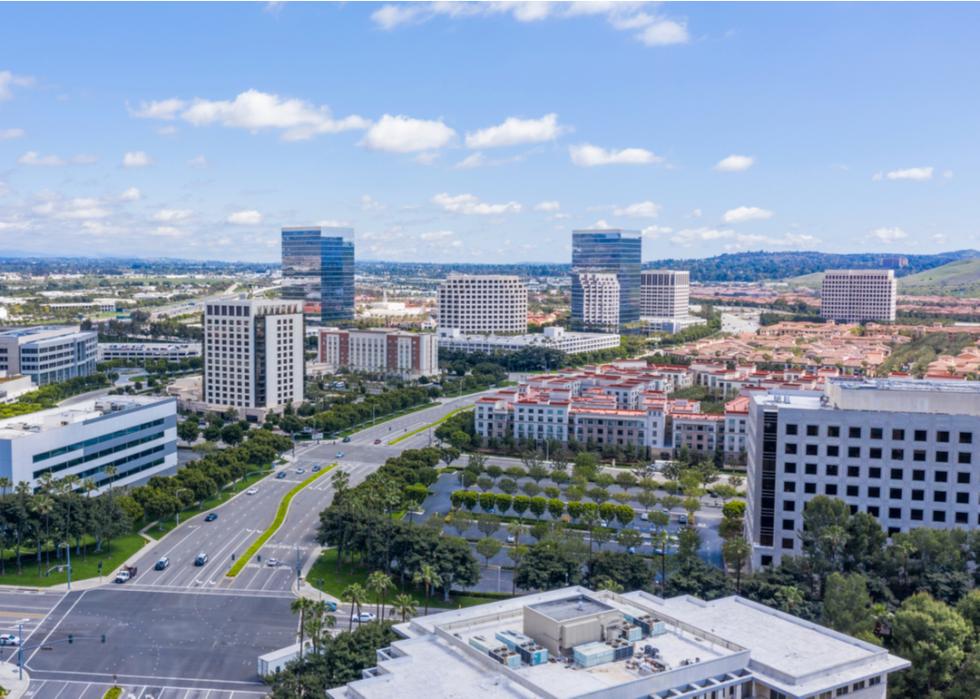 Aerial view of Irvine, California