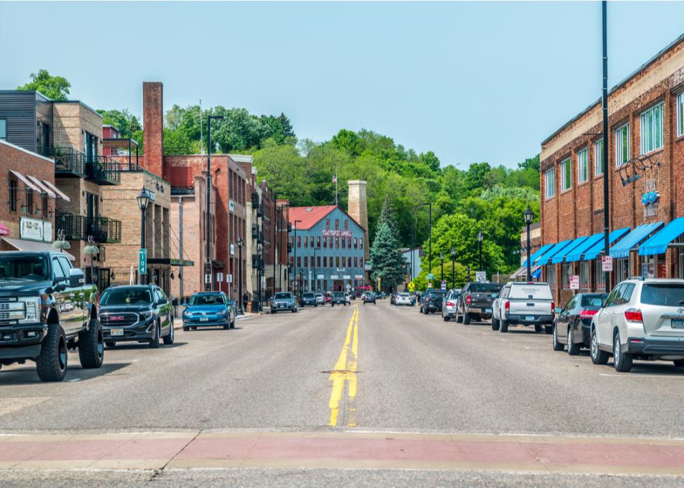 A street view of downtown Stillwater, Minnesota