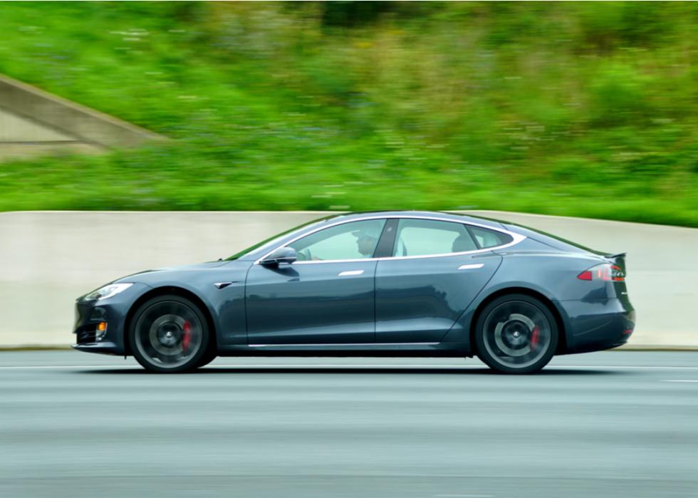 A car driving down the road in Maryland