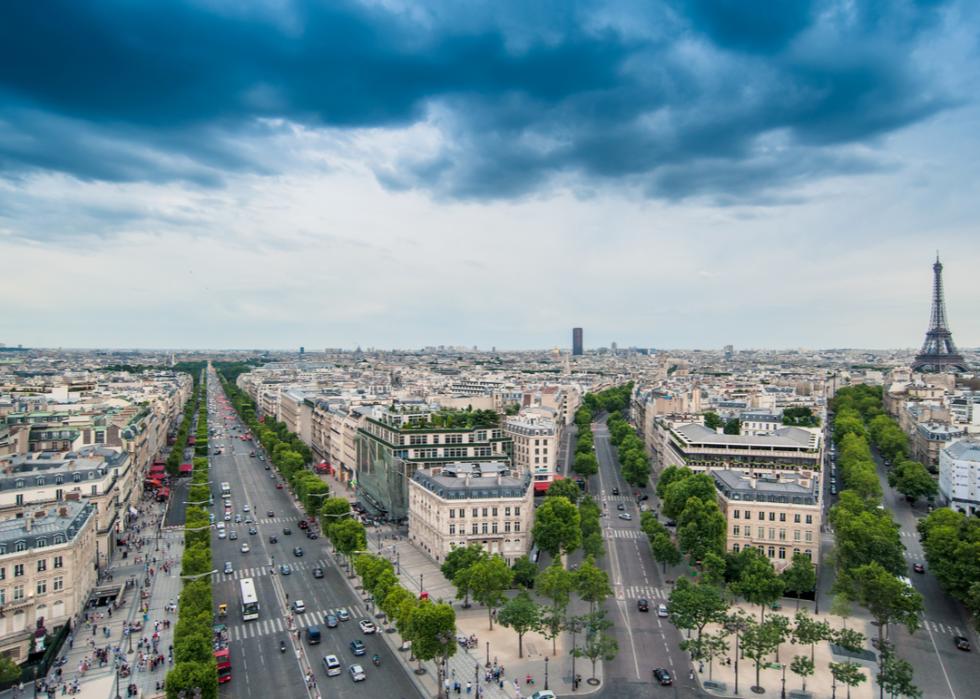 Aerial view of Paris, France