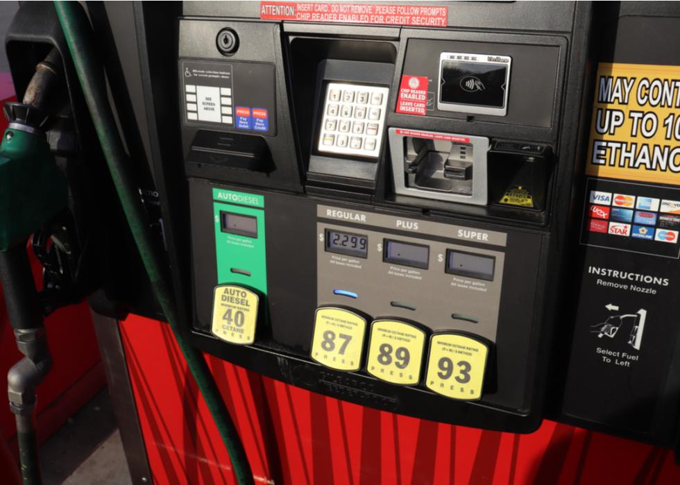 A gas station in Maryland