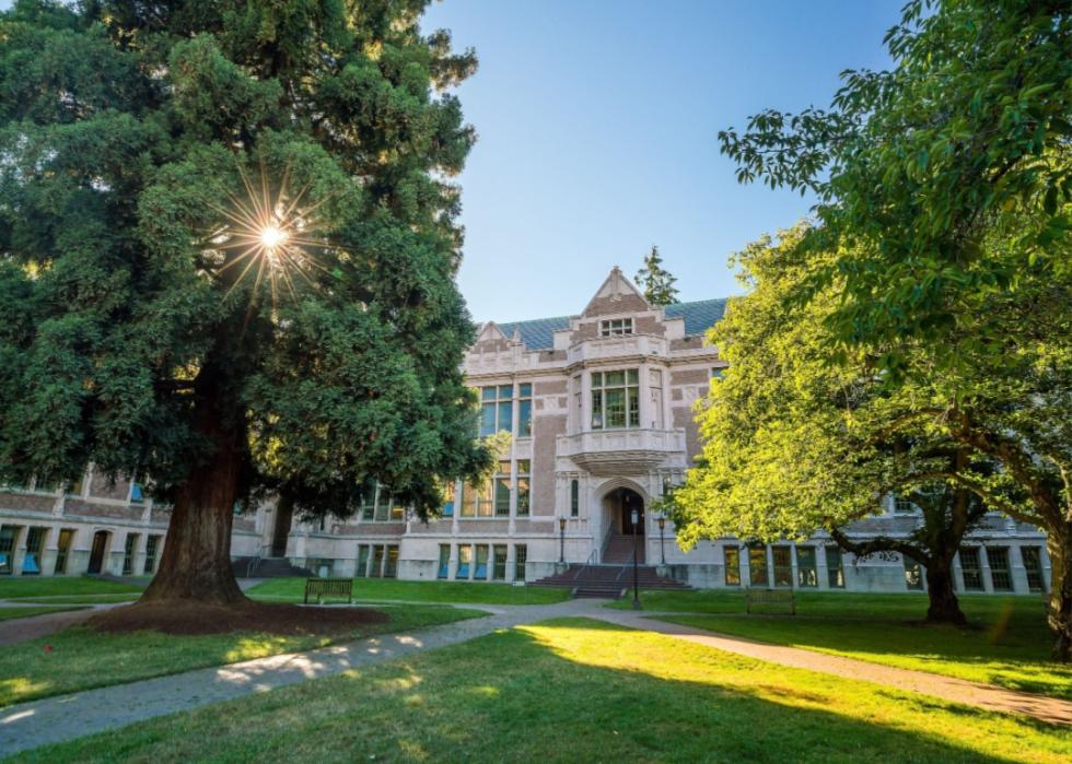 A historic stone building at University of Washington.