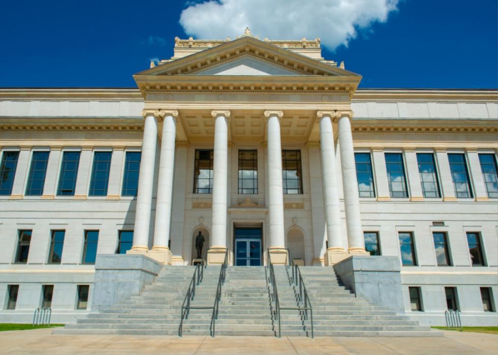 A beautiful historic greek architectural building at University of Utah.