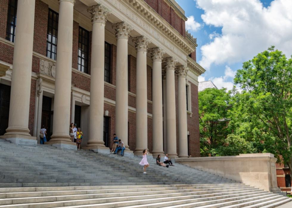 Widener Library at Harvard.