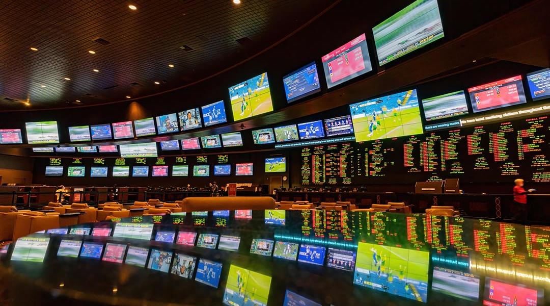 Sports bar of the Sunset Station Casino in Las Vegas, NV.