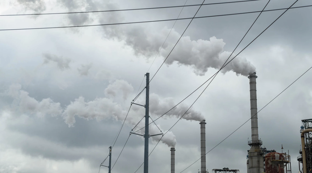 Plumes of smoke rise from three towers at Westlake Chemical's plant in Lake Charles, La. where President Donald Trump recently granted the facility a two-year exemption from stricter air quality standards. Experts say the move will increase toxic and greenhouse gas emissions for the surrounding neighborhoods. 