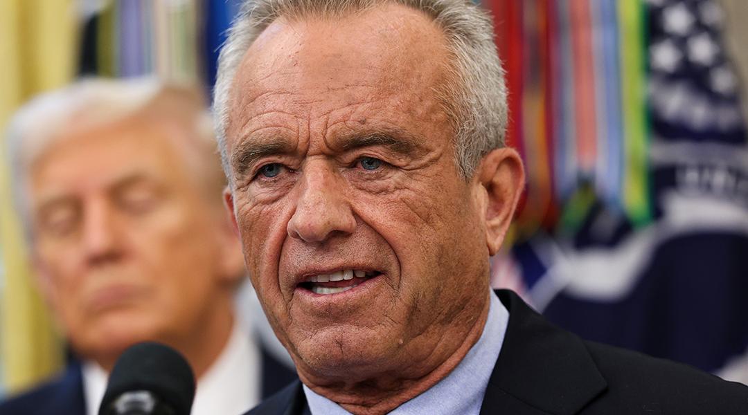 U.S. Secretary of Health and Human Services Robert F. Kennedy Jr. speaks after U.S. President Donald Trump announced a deal with Pfizer to lower Medicaid drug prices in the Oval Office of the White House on September 30, 2025 in Washington, DC.