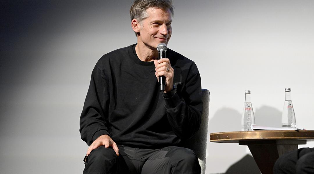 Nikolaj Coster-Waldau speaks onstage during the Season 2 premiere of 'An Optimist's Guide to the Planet' at Crosby Hotel, New York City.