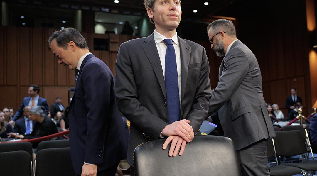 OpenAI CEO, Sam Altman, arrives to testify before the Senate Committee on Commerce, Science, and Transportation in the Hart Senate Office Building on Capitol Hill on May 08, 2025 in Washington, DC.
